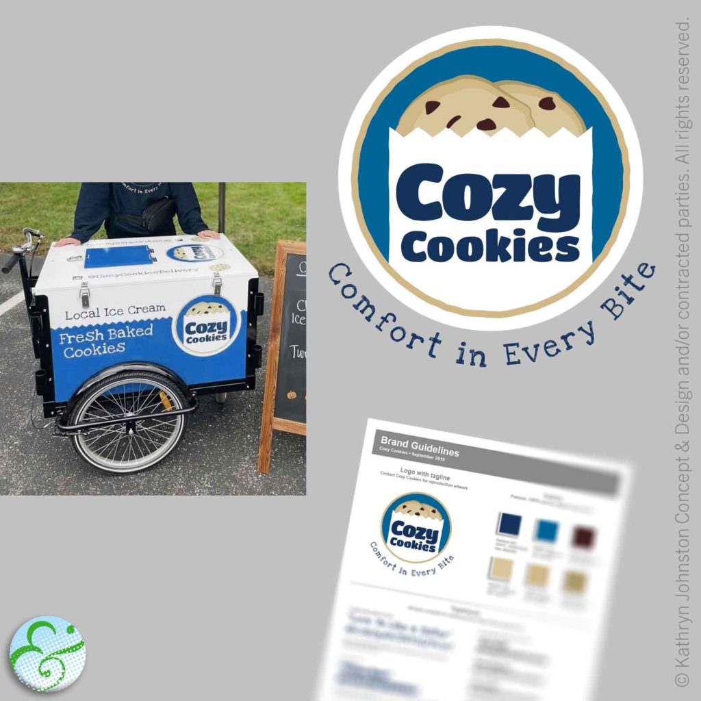 Food concept logo, brand guide, and pushcart design